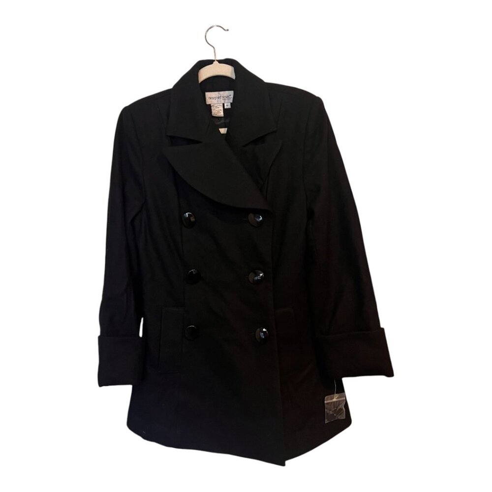 Newport News Black Wool Peacoat Size 10 - Picture 1 of 6